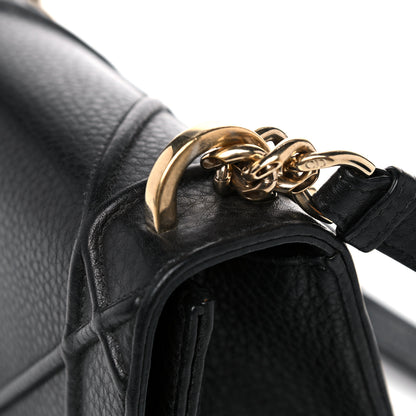 Christian Dior Grained Calfskin Medium Diorama Flap Bag Black 13 of 15