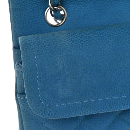 Chanel Iridescent Caviar Quilted Medium Double Flap Turquoise 13 of 18