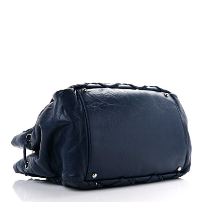 Chanel Calfskin Ultra Stitch Tote Navy Blue 4 of 16