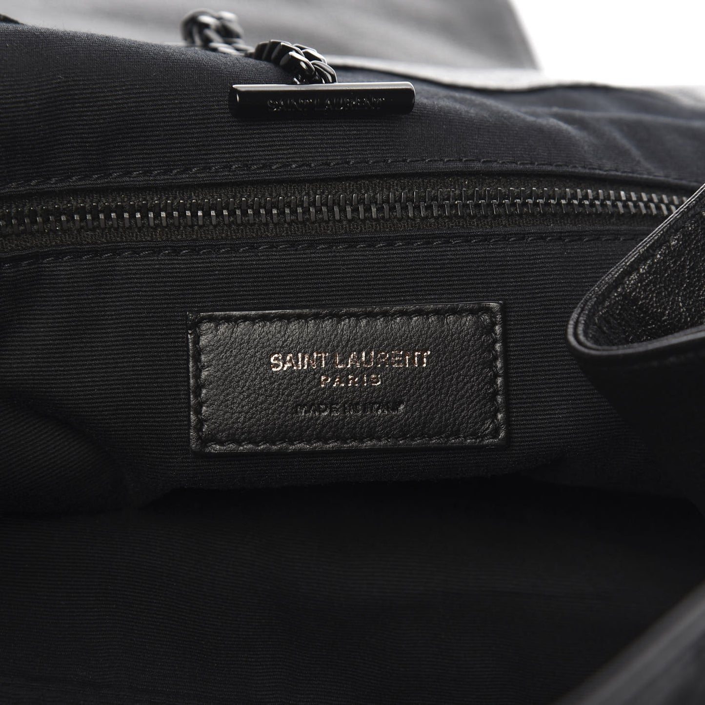 Vintage Lambskin Chevron Monogram Medium Nolita Black