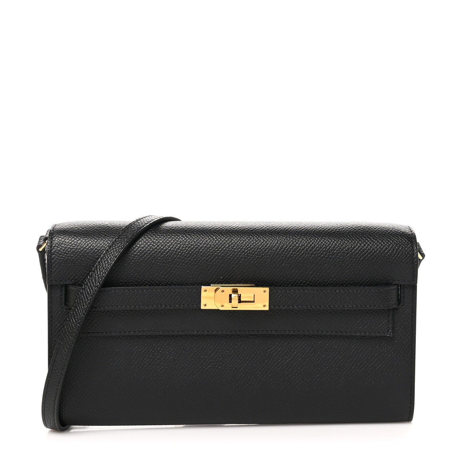 Hermes Epsom Kelly Wallet To Go Black 1 of 11