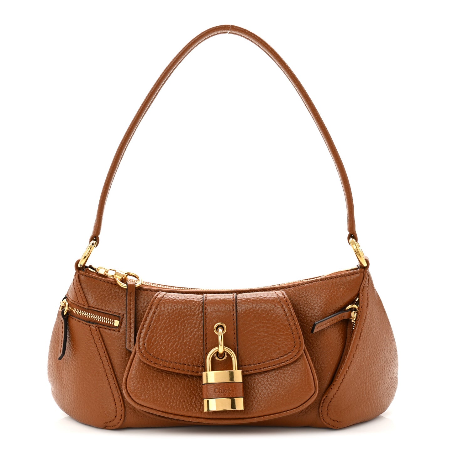 Grained Calfskin The 99 Shoulder Bag Clay Brown
