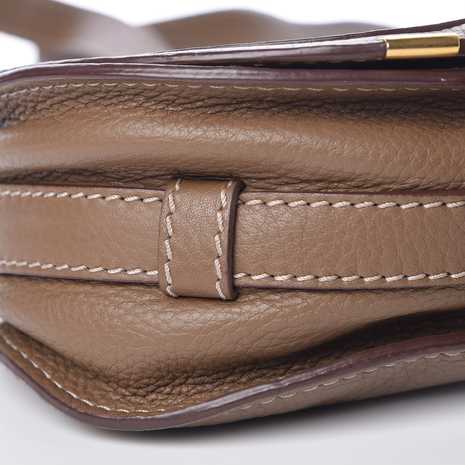 Chloe Calfskin Mini Marcie Round Crossbody Bag Nut 10 of 11