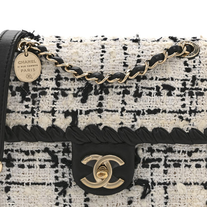 Chanel Tweed Braided Calfskin Mini My Own Frame Flap Grey Black 8 of 10