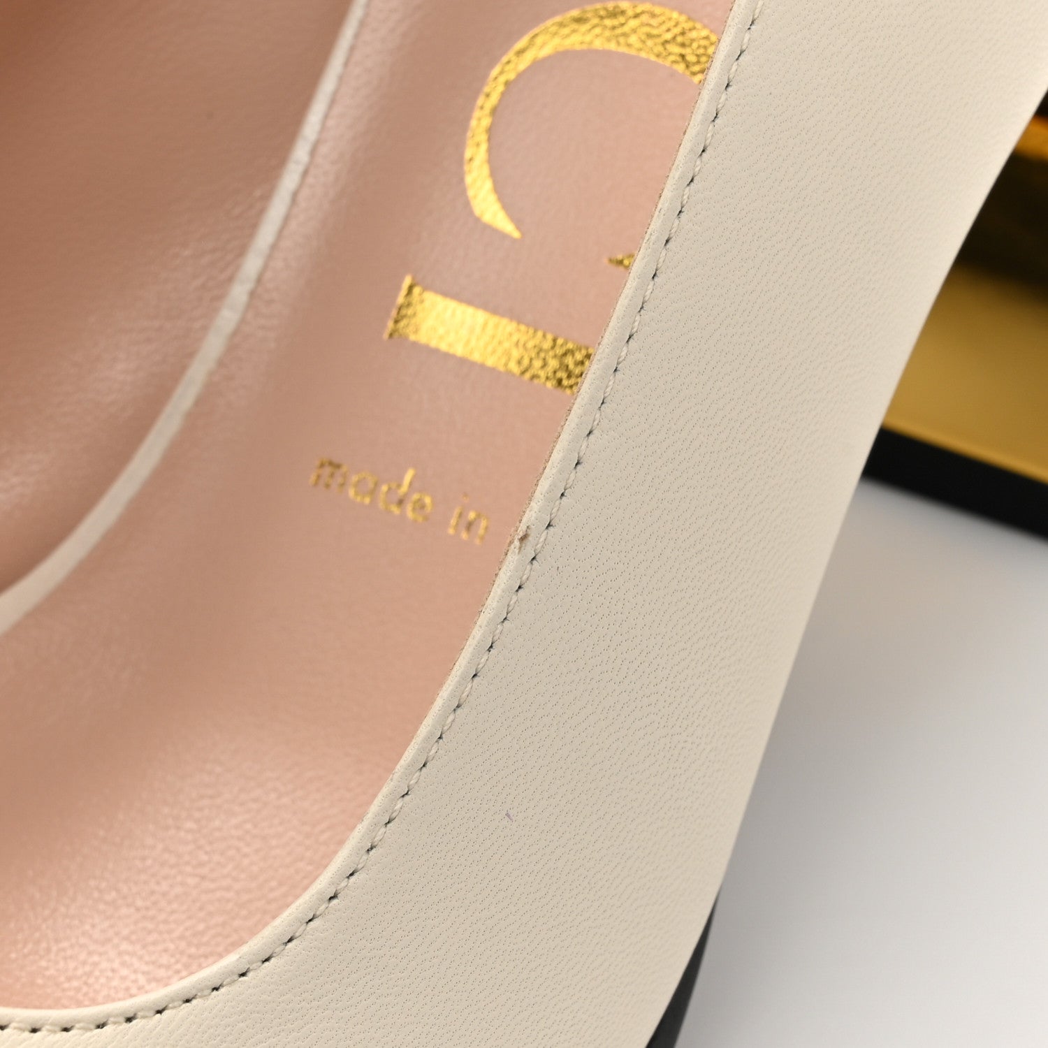 Gucci Malaga Kid Horsebit Pumps 38.5 Mystic White 12 of 13