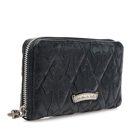 Chrome Hearts Lambskin Cemetery Cross Zip Wallet Black 3 of 6