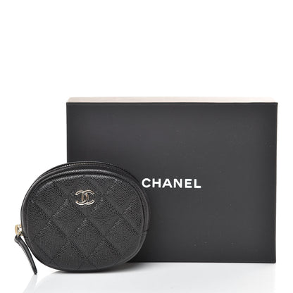 Chanel Caviar Quilted Zip Around Classic Coin Purse Black 8 of 8