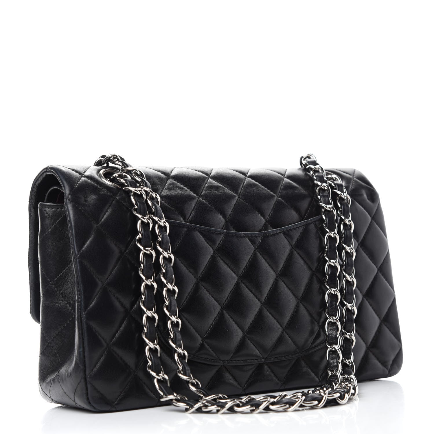 Chanel Lambskin Quilted Medium Double Flap Black 3 of 18