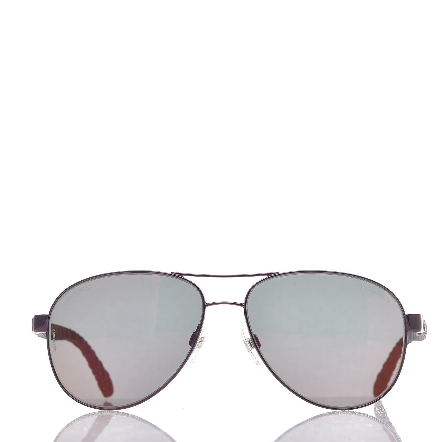 Chanel Mirrored Aviator Sunglasses 4204-Q Purple 2 of 8