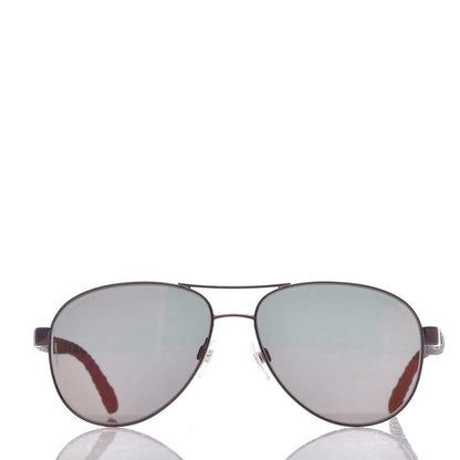 Chanel Mirrored Aviator Sunglasses 4204-Q Purple 2 of 8