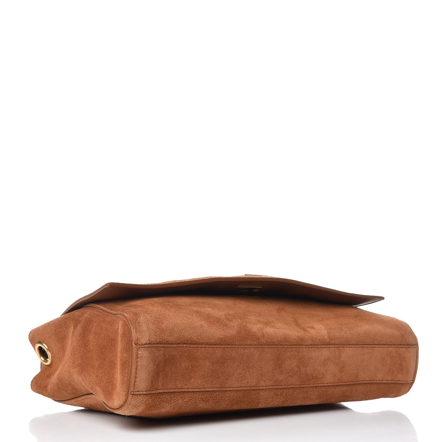 Saint Laurent Smooth Calfskin Suede Medium Reversible Monogram Kate Satchel Light Ochre 6 of 11