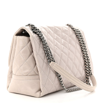 Chanel Glazed Calfskin Quilted Medium Lady Pearly Flap Light Beige 3 of 12