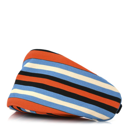 Prada Canvas Baiadera Stripe Wristlet Pouch Arancio 10 of 11