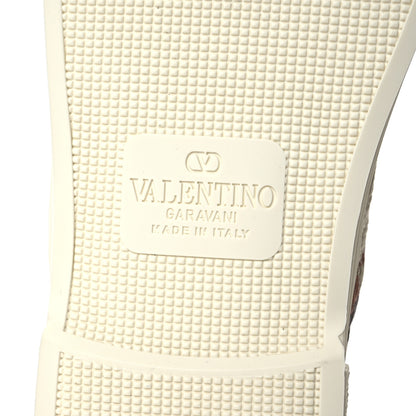 Valentino Garavani Metallic Jacquard Apres L'hiver Womens Bay By Bay Sneakers 38.5 Ivory 8 of 11