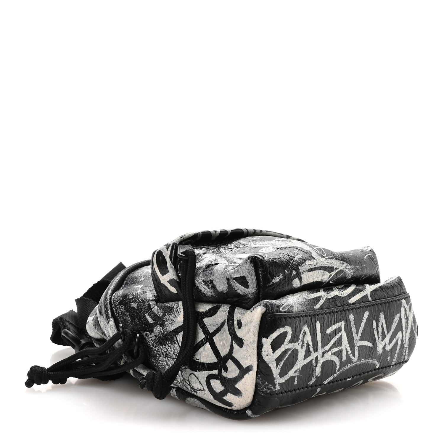 balenciaga mini explorer backpack Balenciaga Agneau Arena Graffiti All Over Mini Explorer Crossbody Backpack Black White 1841264 – FASHIONPHILE