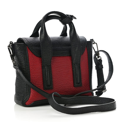 3.1 Phillip Lim Textured Calfskin Mini Pashli Satchel Crimson Black 3 of 9
