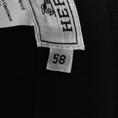 Hermes Cashmere Deerskin Hat 58 Black 6 of 7