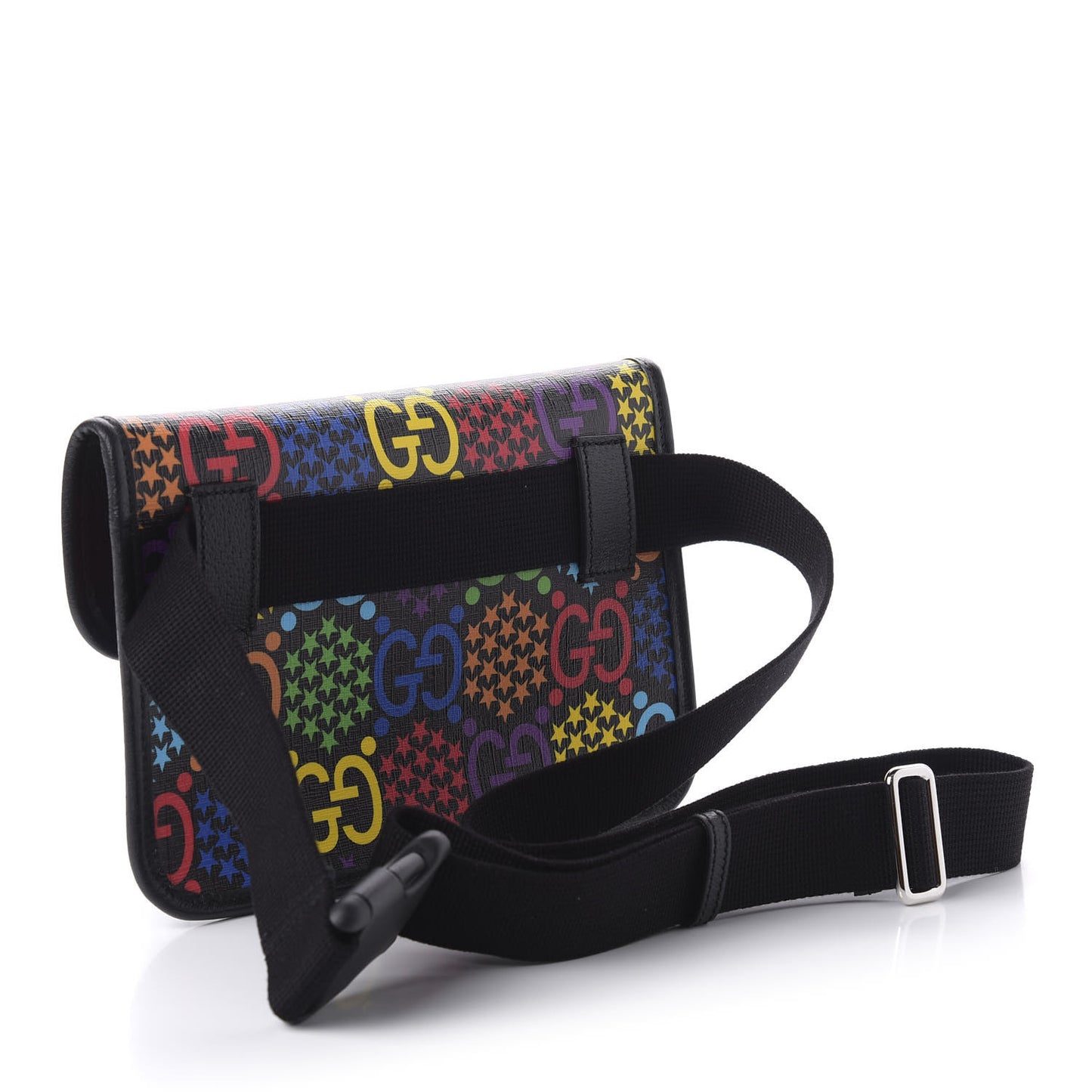 GG Supreme Monogram Psychedelic Slim Belt Bag Black