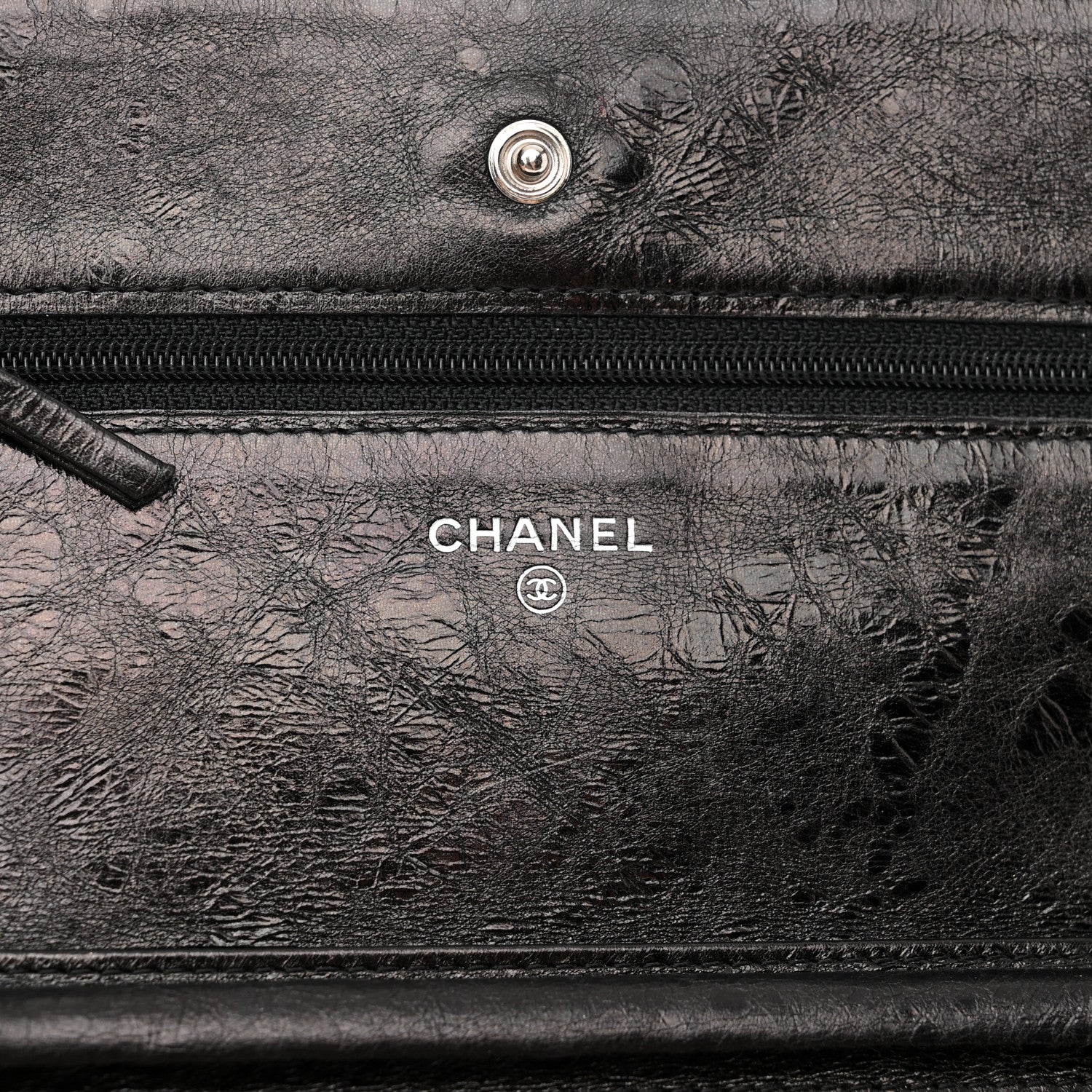 Chanel Metallic Aged Calfskin Quilted Reissue Wallet On Chain WOC Black 6 of 12