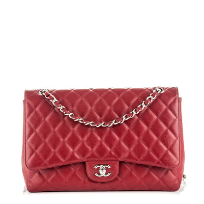 Chanel Caviar Quilted Maxi Single Flap Red 1 of 9