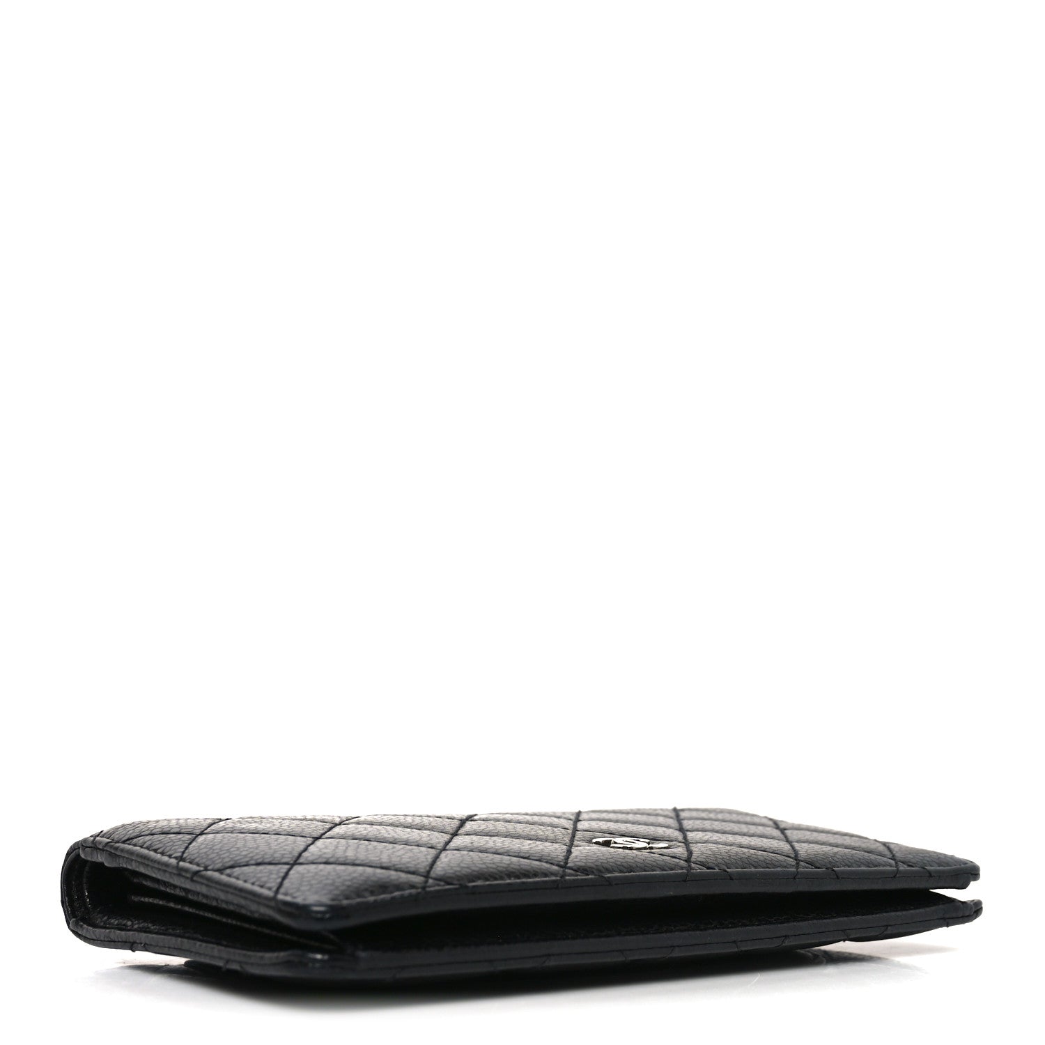 Chanel Caviar Quilted Yen Wallet Black 4 of 9