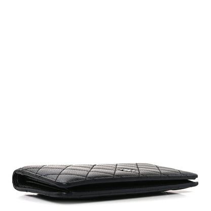 Chanel Caviar Quilted Yen Wallet Black 4 of 9