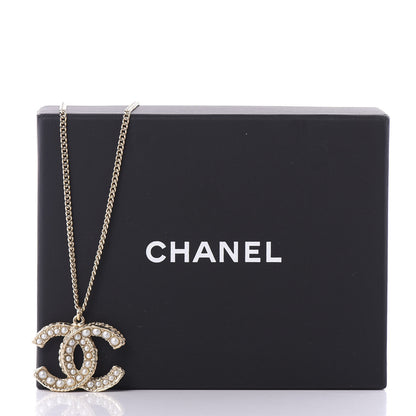 Chanel Pearl CC Pendant Necklace Gold 6 of 6