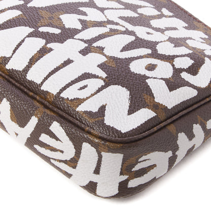 Louis Vuitton Monogram Graffiti Pochette Accessories Silver 5 of 8