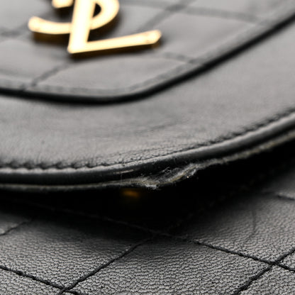 Saint Laurent Calfskin Quilted Lacquered Gaby Satchel Black 12 of 12