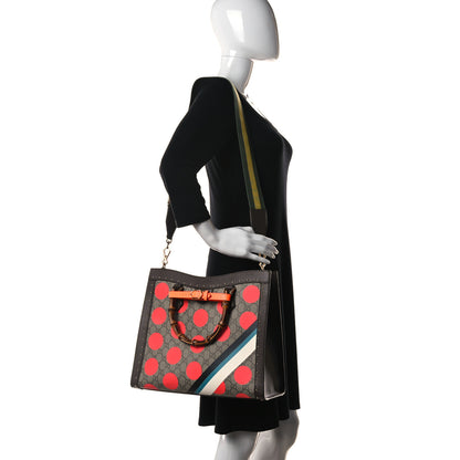 Gucci GG Supreme Monogram Equestrian Medium Diana Tote Bag Beige Multicolor New Acero 3 of 14