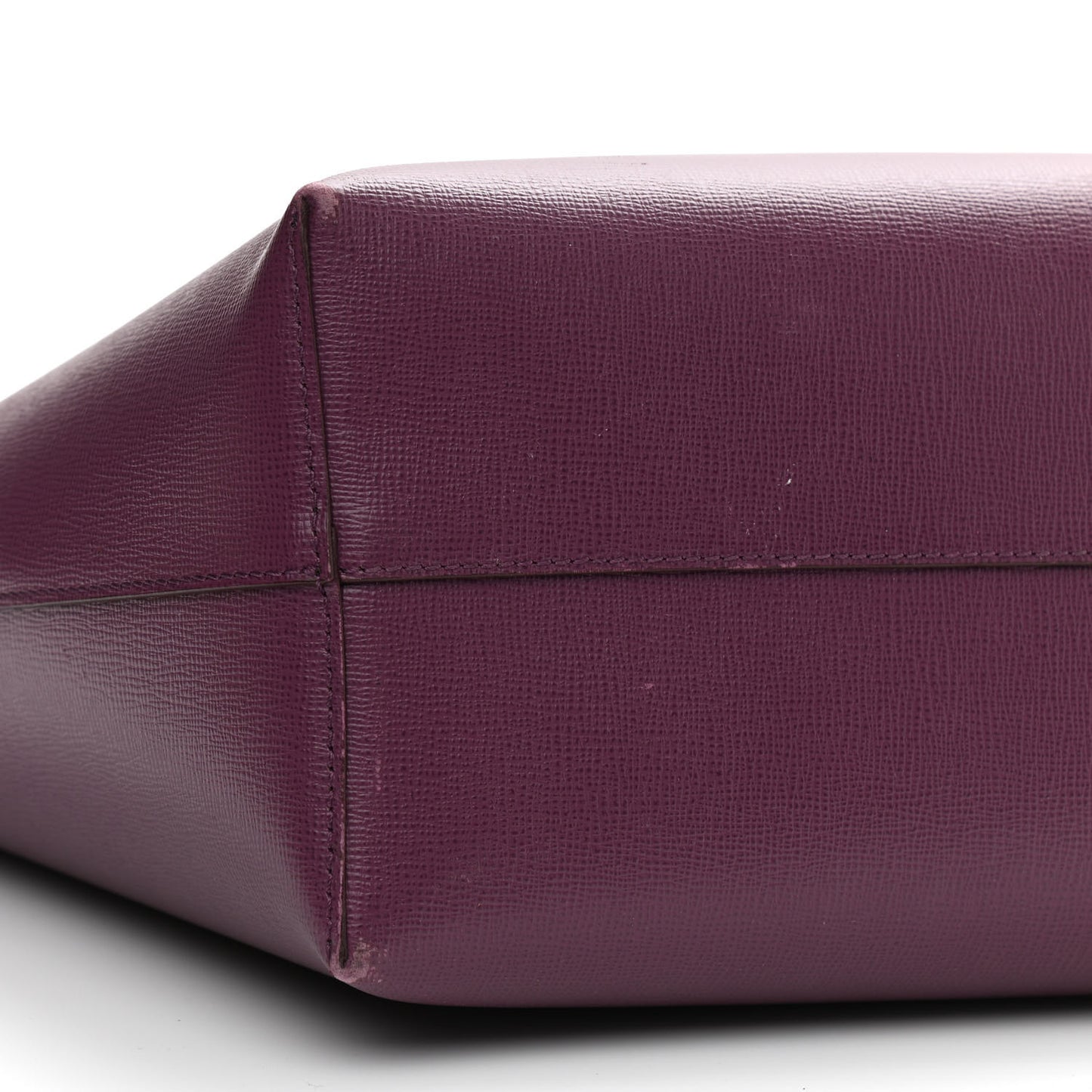 Grained Calfskin Small T Tote Bordeaux