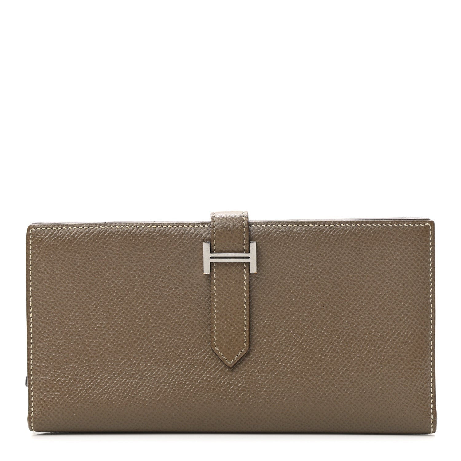 Hermes Epsom Bearn Gusset Wallet Etoupe 1 of 8