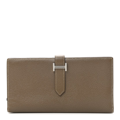 Hermes Epsom Bearn Gusset Wallet Etoupe 1 of 8