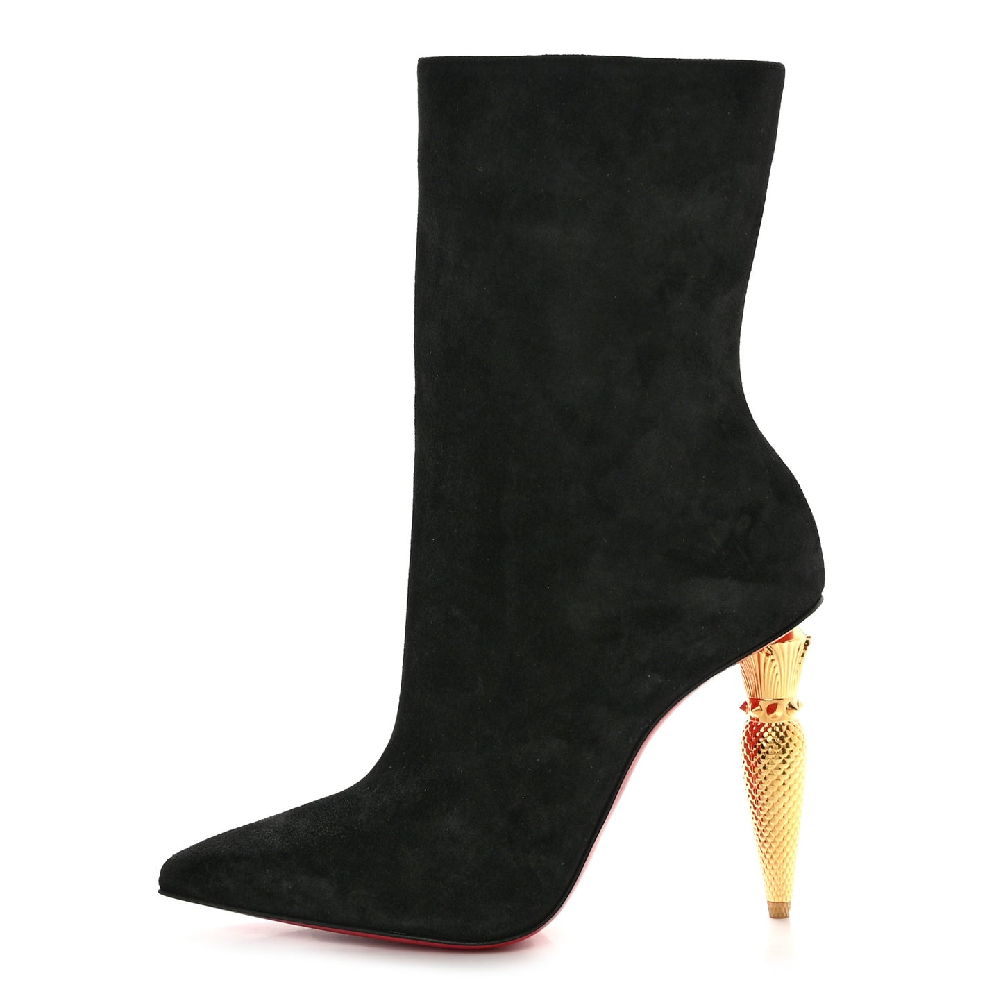 Suede Lipbooty 100 Booties 36.5 Black