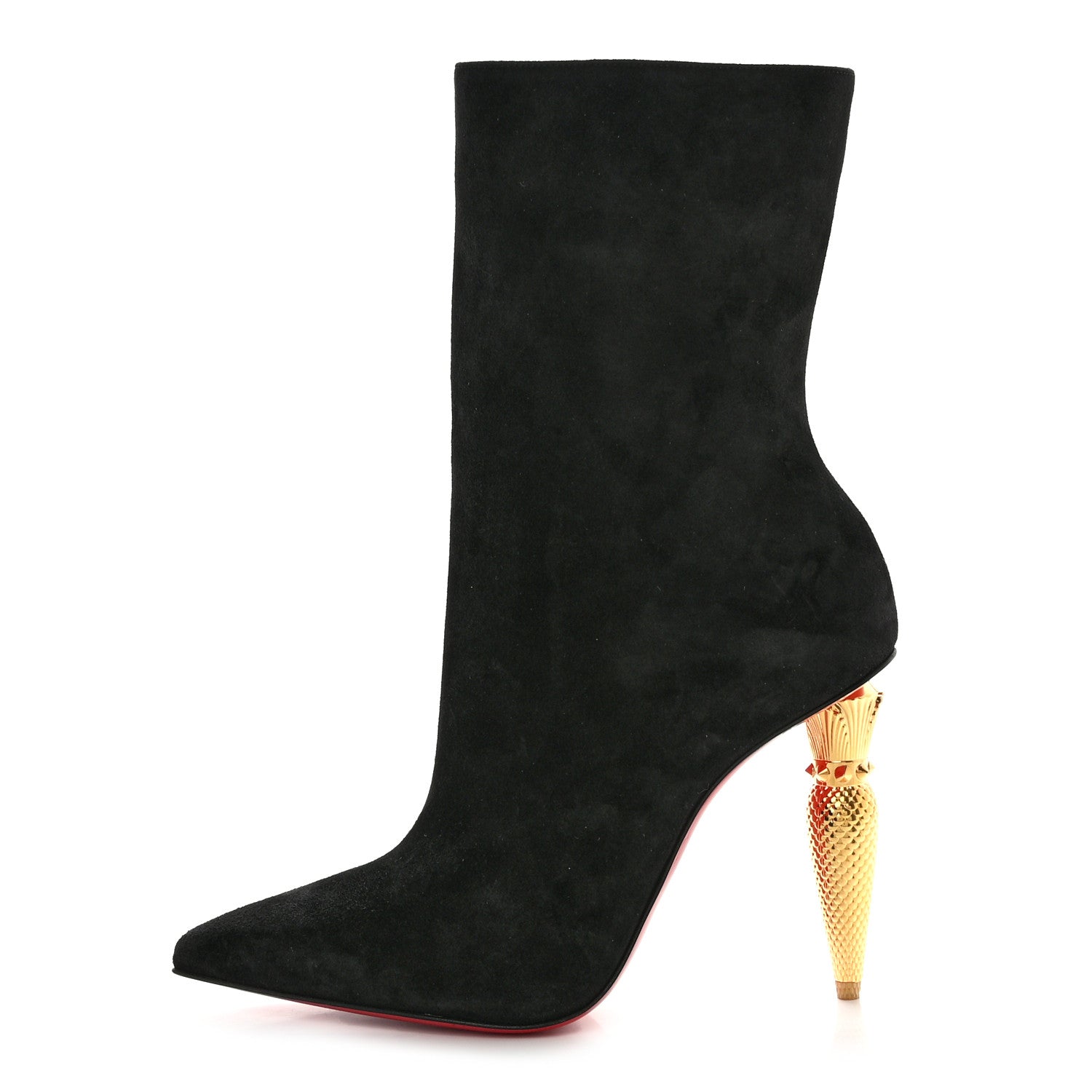 Christian Louboutin Suede Lipbooty 100 Booties 36.5 Black 1 of 8