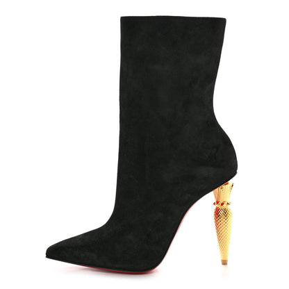 Christian Louboutin Suede Lipbooty 100 Booties 36.5 Black 1 of 8