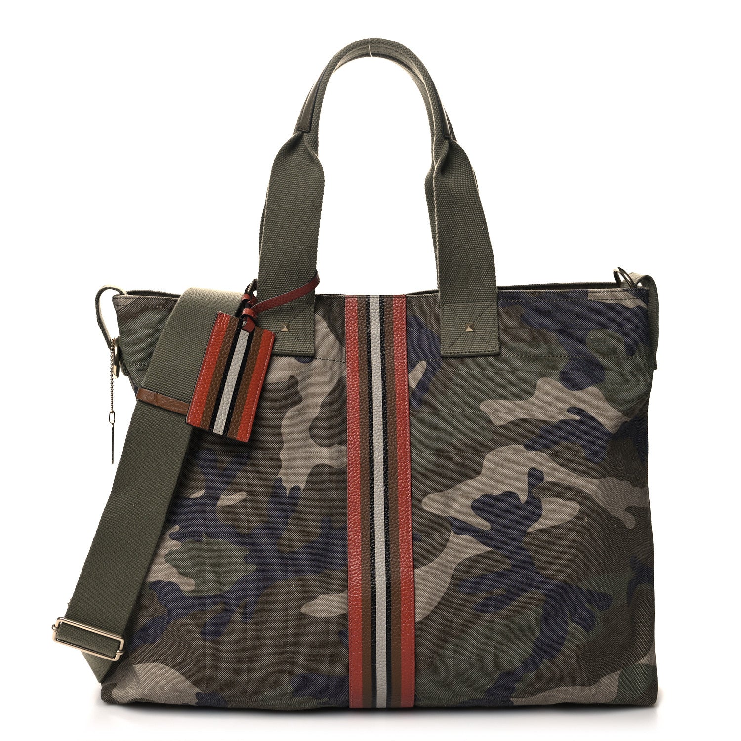 Valentino Garavani Canvas Calfskin Camouflage Tote Multicolor 1 of 10