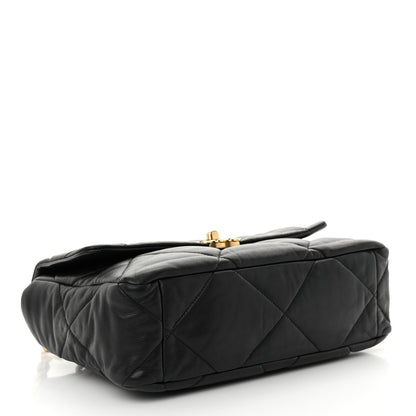 Chanel Goatskin Quilted Large Chanel 19 Flap Black 4 of 11
