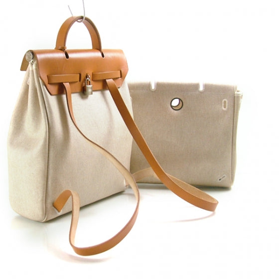 Hermes Toile HERBAG Oatmeal 3 of 11