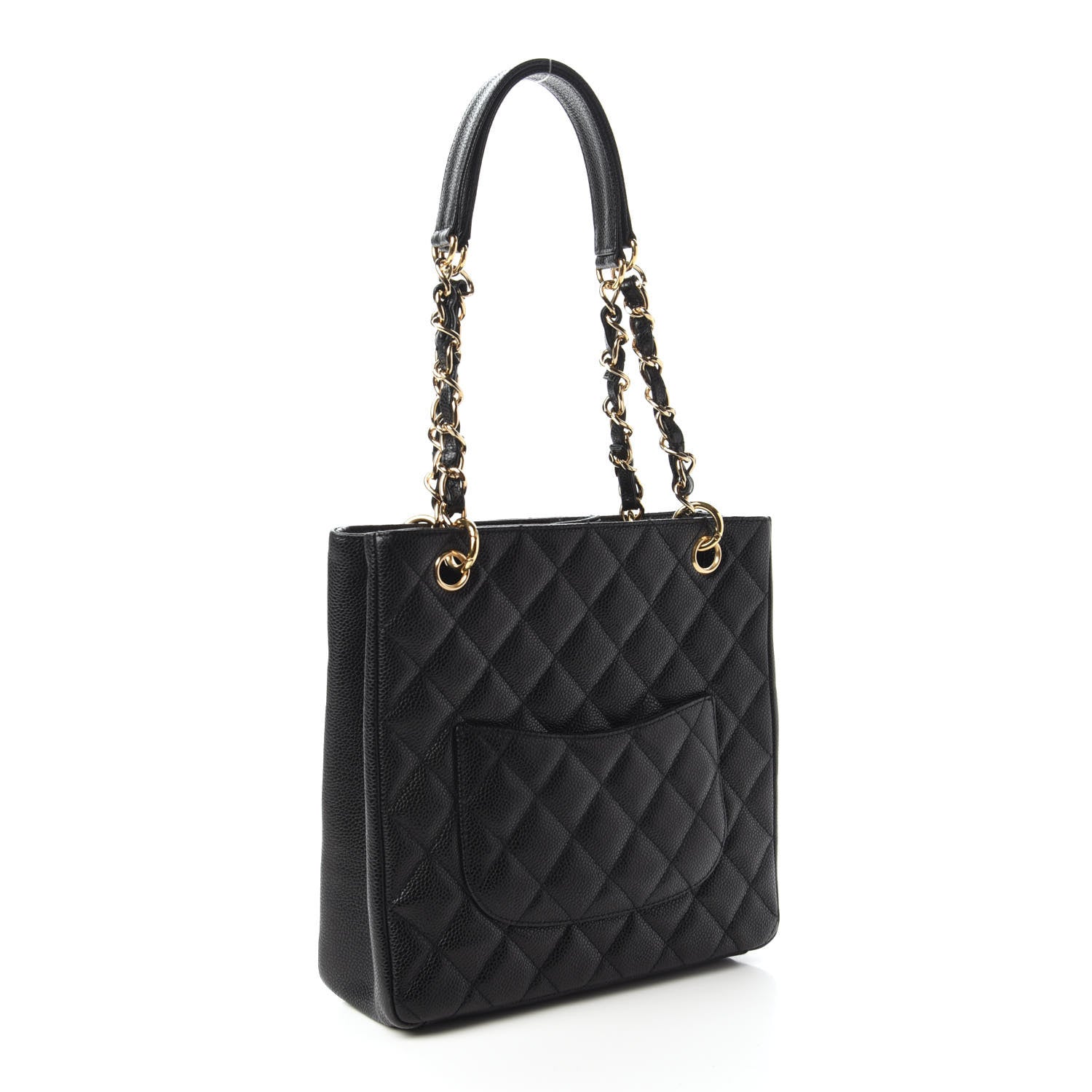 Chanel Caviar Quilted Petit Shopping Tote PST Black 3 of 12