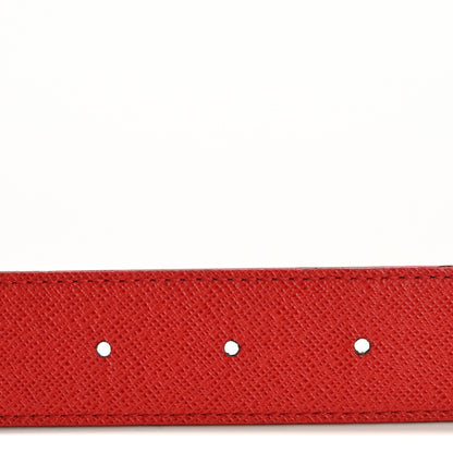 Louis Vuitton Calfskin Monogram 30mm LV Initiales Reversible Belt 85 34 Red 4 of 13
