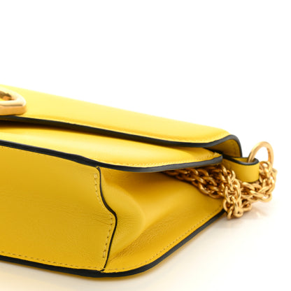 Valentino Garavani Calfskin Vlogo Loco Shoulder Bag Bright Lemon 10 of 14
