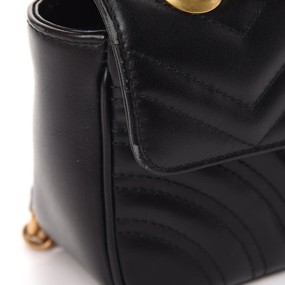 Gucci Calfskin Matelasse Mini GG Marmont Shoulder Bag Black 16 of 19