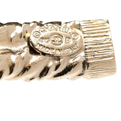 Chanel Pearl CC Rope Loop Cuff Bracelet Gold 4 of 5