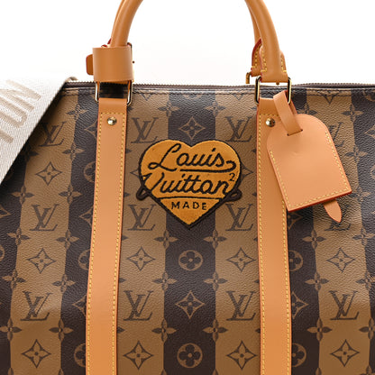 Louis Vuitton X NIGO Reverse Monogram Stripe Keepall Bandouliere 50 Brown 6 of 8