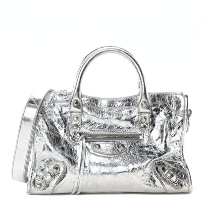 Balenciaga Agneau Silver Hardware Small City Gris Aluminum 1 of 11