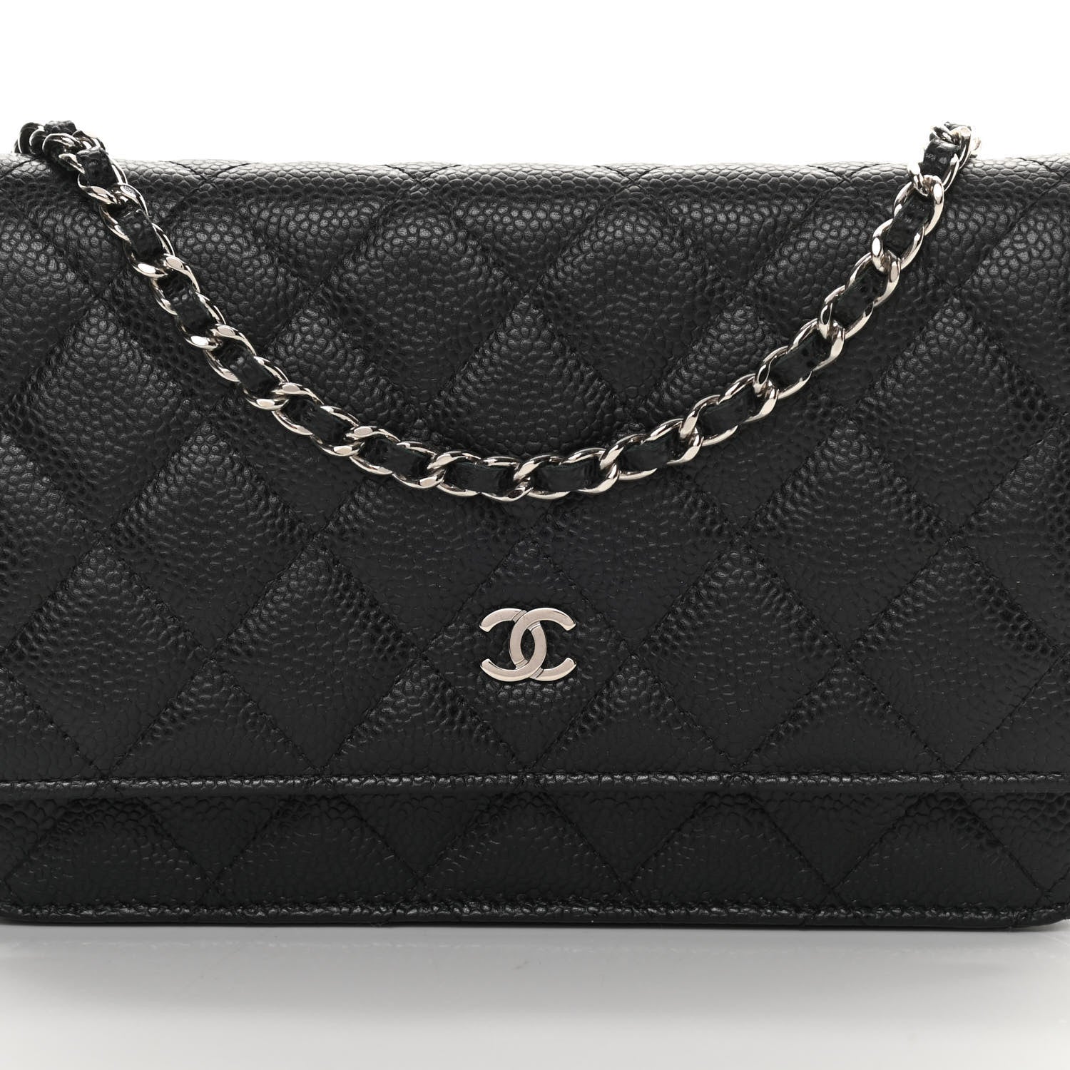 Chanel Caviar Quilted Wallet On Chain WOC Black 9 of 13