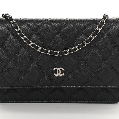 Chanel Caviar Quilted Wallet On Chain WOC Black 9 of 13