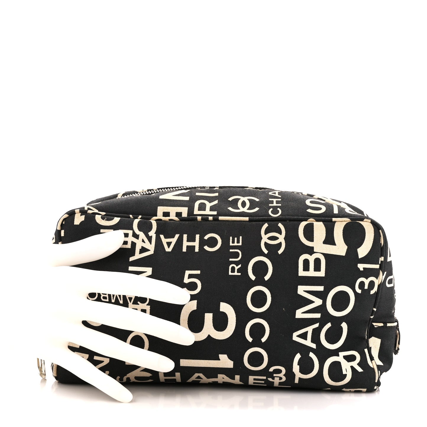 Canvas 31 Rue Cambon Cosmetic Pouch Black