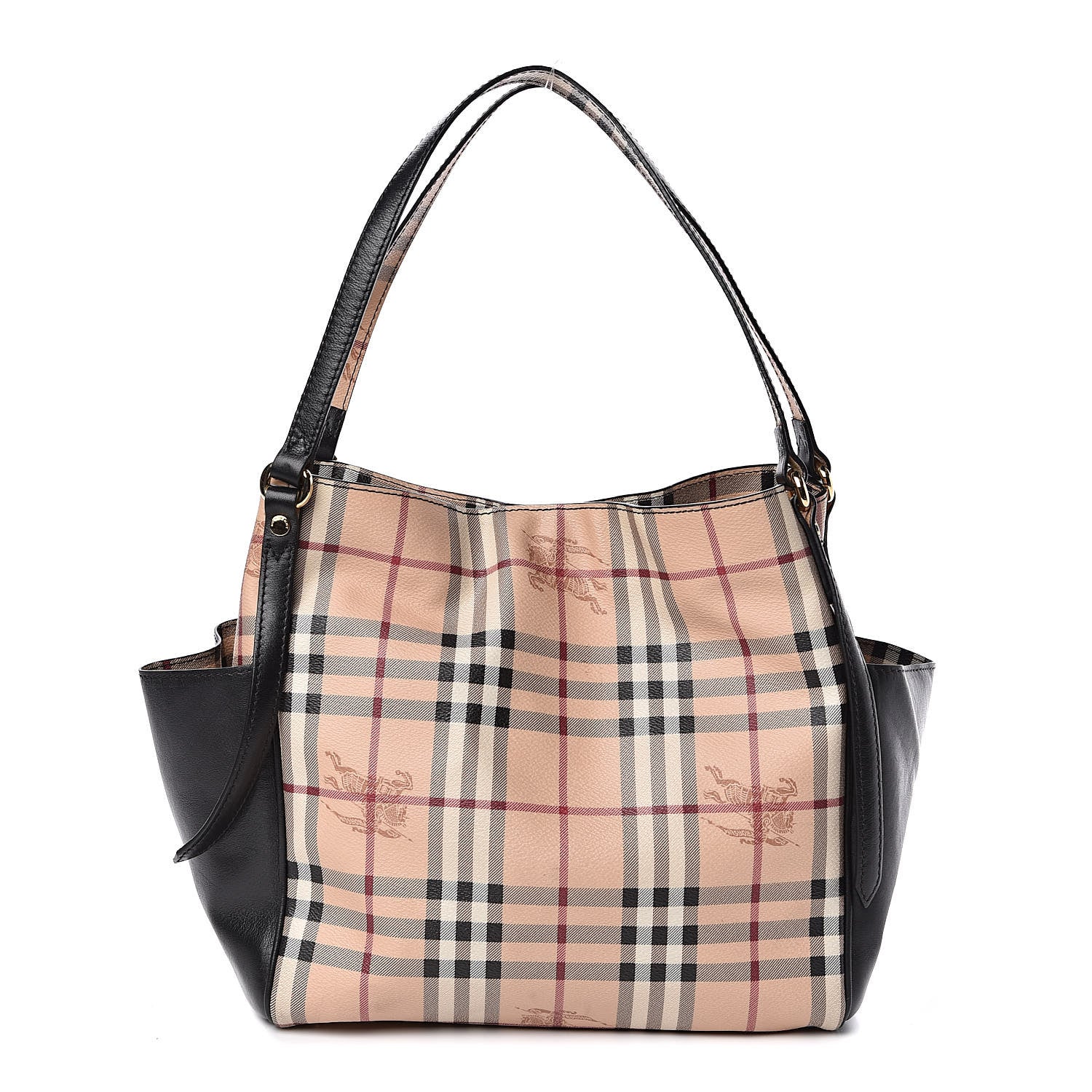 Burberry Haymarket Check Small Canterbury Tote Black 1 of 10